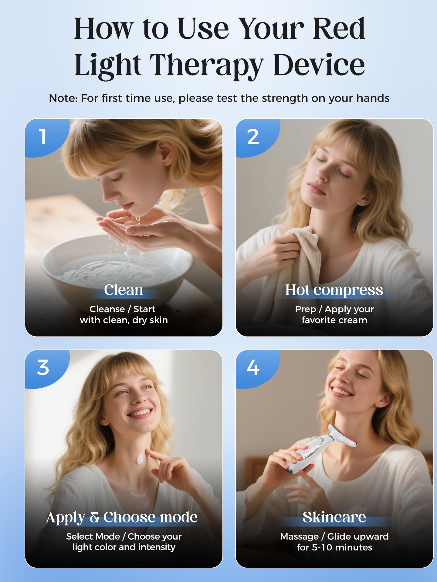 GIHWRRI Red Light Therapy for Face and Neck, 7-Color Face Massager Tool for Anti-Aging & Wrinkle Reduction, Rechargeable LED Phototherapy Device with Heat & Vibration, At-Home Skincare Gift for Women