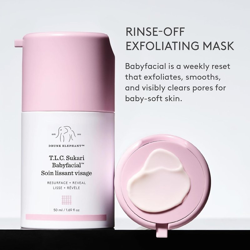 Drunk Elephant T.L.C. Sukari Babyfacial - Exfoliating Face Mask for Radiant Skin | Cruelty-Free, Dermatologist-Tested