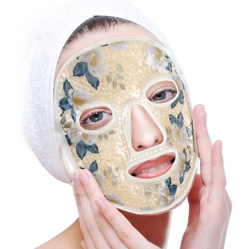 LEOSTEP Cooling Face Mask lce Face Mask Gel Beads Hot Cold Compress Pack Frozen Face Masks for Sleeping,Pressure,Puffiness,Headaches ﻿