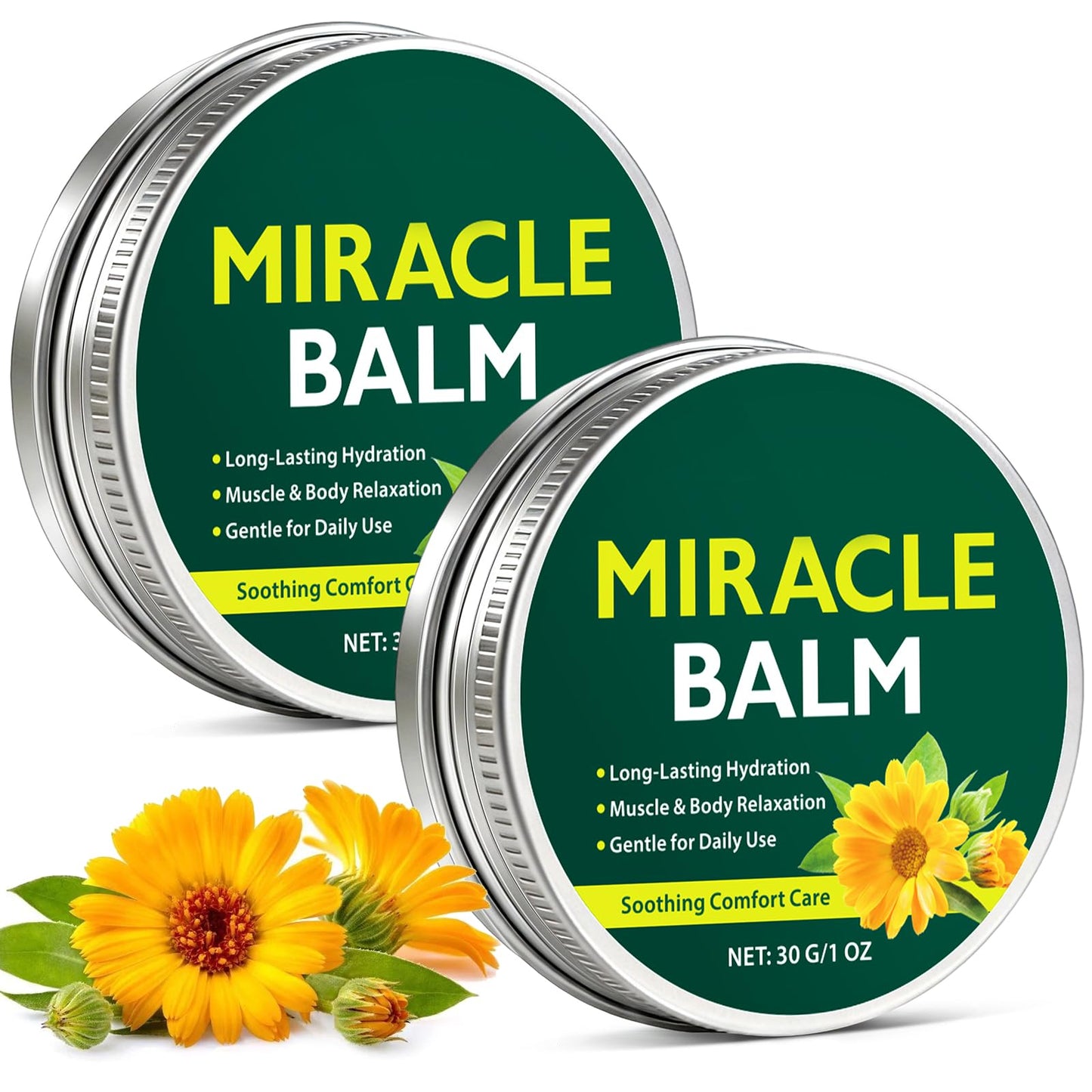 2 Box Miracle Balm, Natural Ingredients, Relaxed and Comfortable, Balm for for Legs, Arms, Back