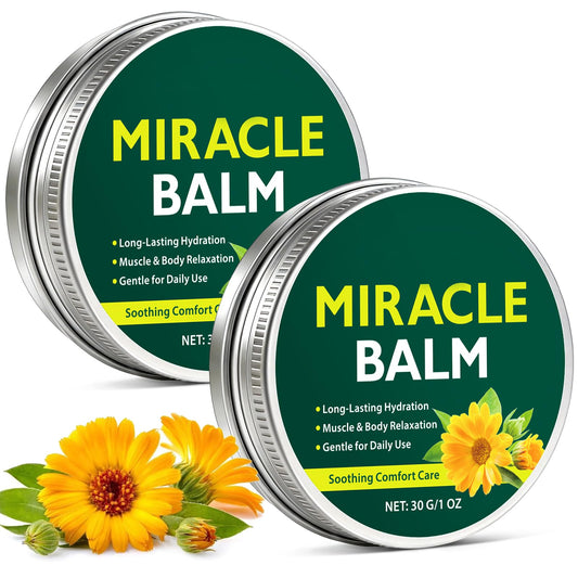 2 Box Miracle Balm, Natural Ingredients, Relaxed and Comfortable, Balm for for Legs, Arms, Back