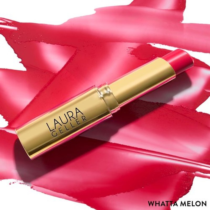 LAURA GELLER NEW YORK Jelly Balm Moisturizing Tinted Lip Color - Whatta Melon Hydrating Vitamin E - Semi-Shine Finish