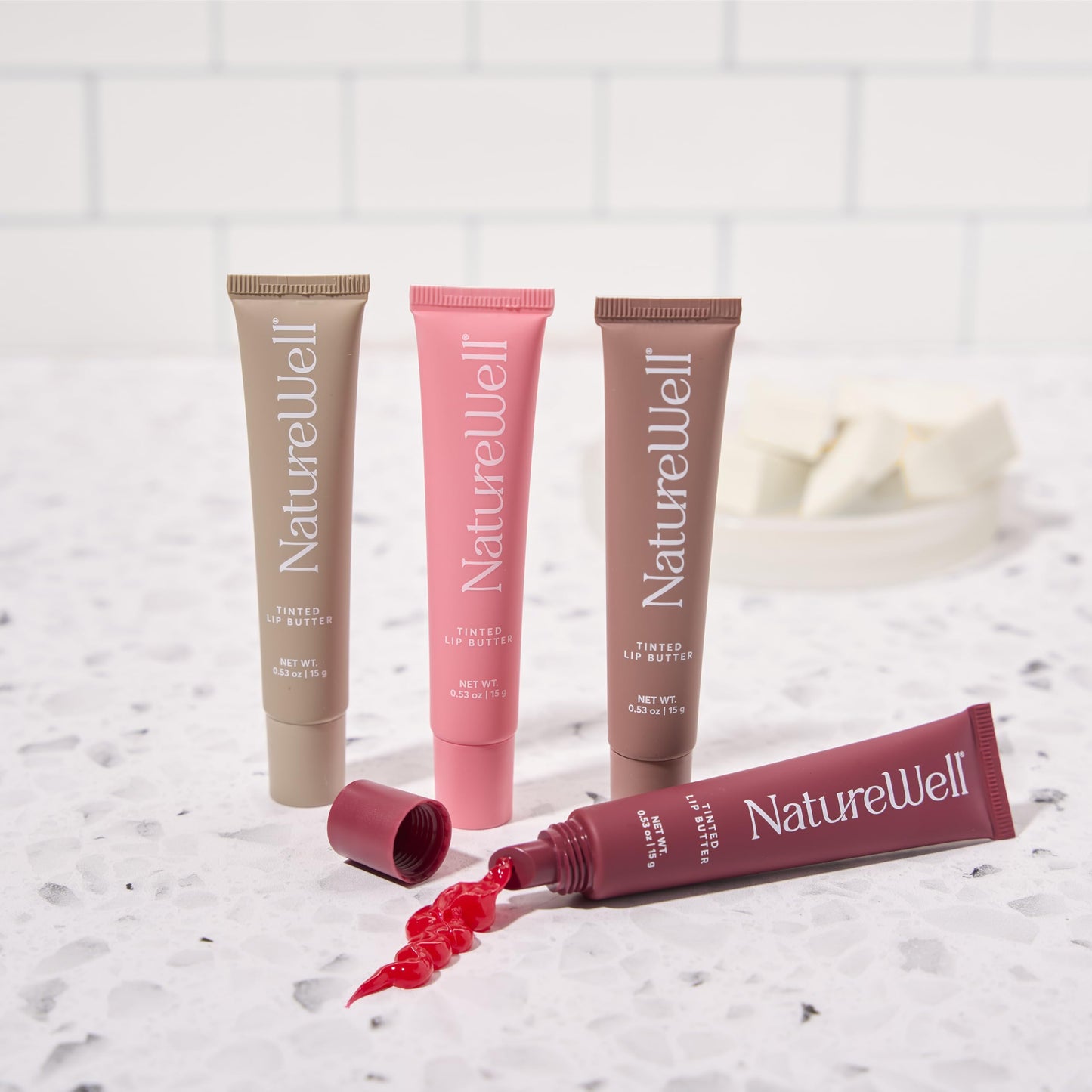 NatureWell Tinted Lip Butter Variety Pack of 4, 0.50 Oz Each