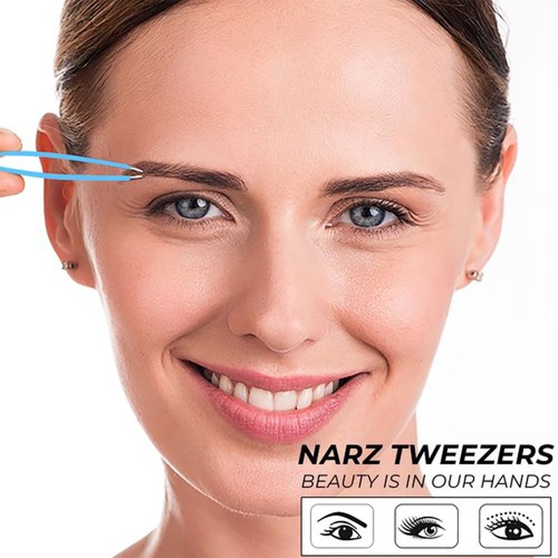 Professional Tweezer for Facial Hair Women & Men Stainless Steel Precision Tweezers for Ingrown Hair Tweezers for Men & Women (Blue)