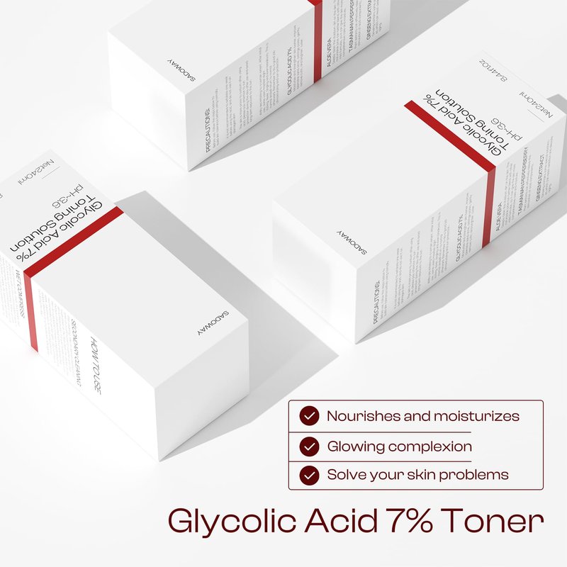 Glycolic Acid Toner: 240ml Glycolic Acid 7% Exfoliating Toner Toning Solution Which Soothes and Hydrates Skin