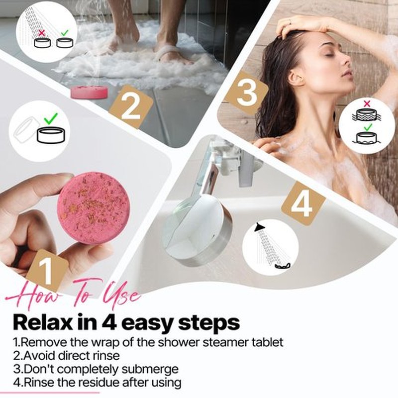 Shower Steamers Aromatherapy SWCANDY 8 Pack Valentines Day Gifts for Women, Her, Mom, Men Natural Essential Oil Home Spa Self Care Stress Relief Relaxation Bath Bombs Mothers Day Gifts Wife Him Flower