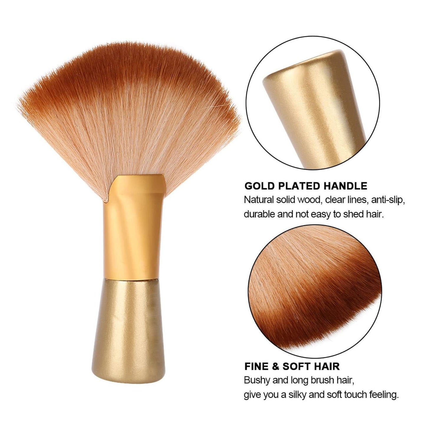 Mrxxjz Professional Powder Brush - Large Body Dual-Use Setting Too Soft Bristles for Spray Tan & Makeup Finishing, Salon-Grade Face/Body Brush Accessories for Home or Professional Use