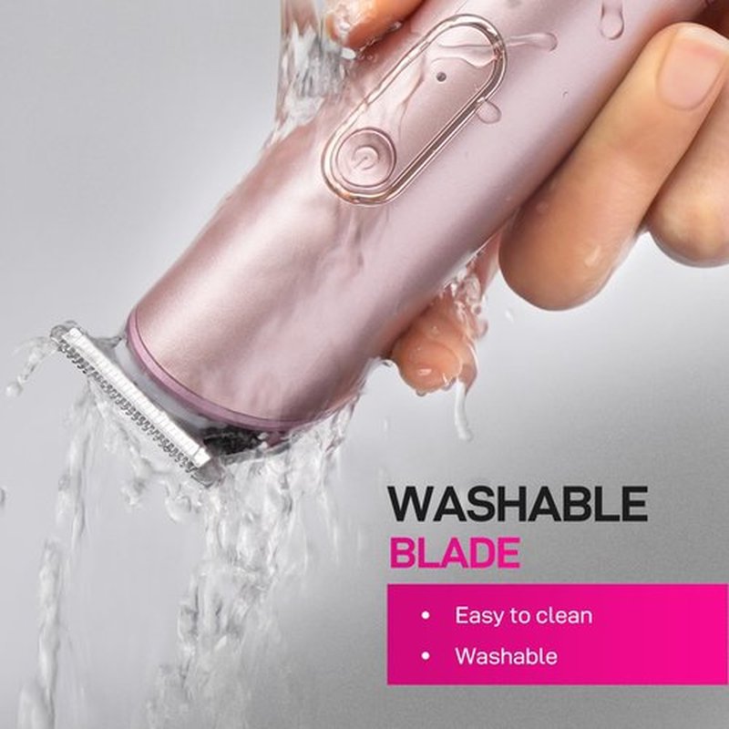PRITECH Bikini Trimmer for Women, Waterproof Pubic Hair Trimmer Women for Wet & Dry Use, Electric Shaver for Women, Women Electric Razor with Standing Recharge Dock