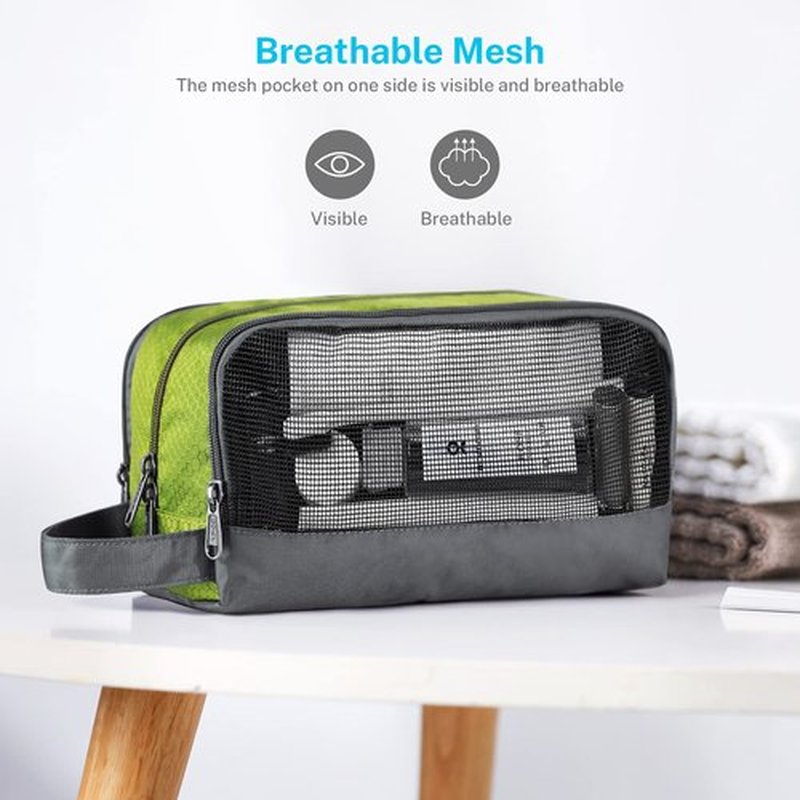 Travel Toiletry Bag Nylon, Gonex Dopp Kit Shaving Bag Toiletry Organizer Green