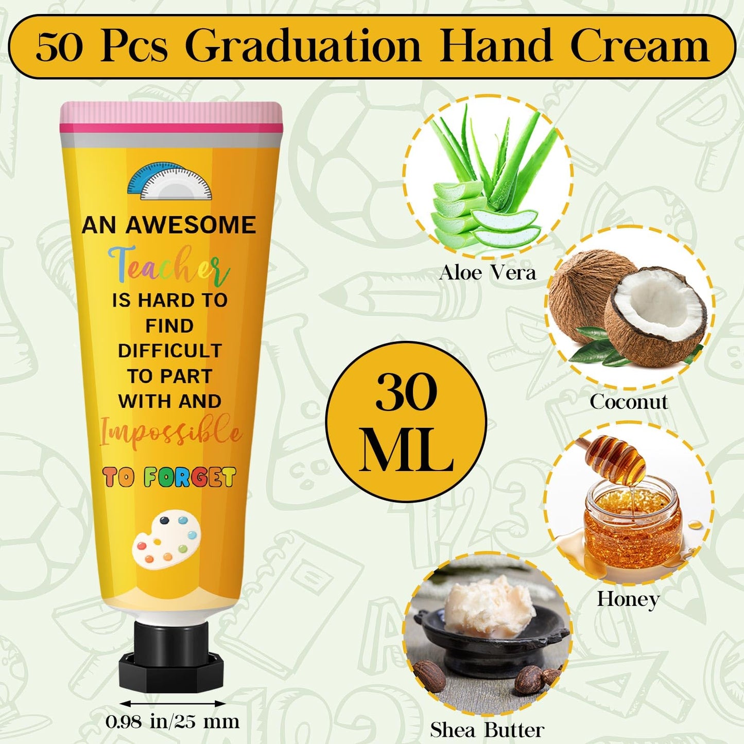 Leelosp 50 Pcs Teacher Appreciation Gifts Bulk Hand Cream Set Travel Size Thank You Gifts for Teachers Coworkers Graduation & End of Year Party Favors 2026 Teacher Appreciation Week