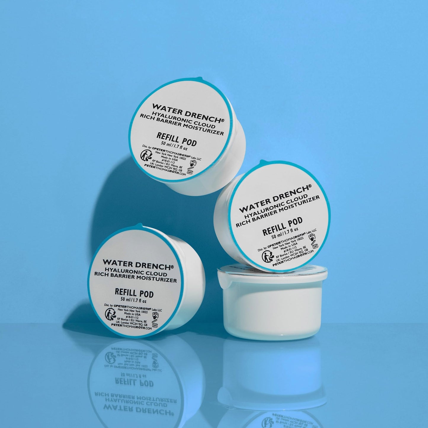 Peter Thomas Roth | Water Drench® Hyaluronic Cloud Rich Barrier Moisturizer Refill Pod | Hyaluronic Acid Barrier Cream For Dry Skin, Fragrance-Free