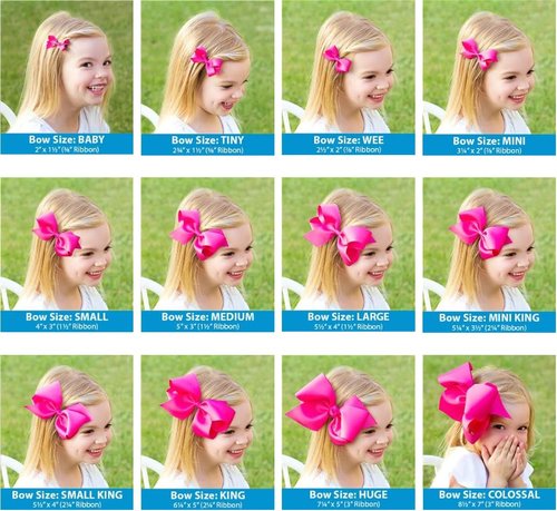 Wee Ones Girls' Classic Velvet Hair Bow on a WeeStay No-Slip Hair Clip, Satin Lining, For All Hair Types, Small, Cardinal