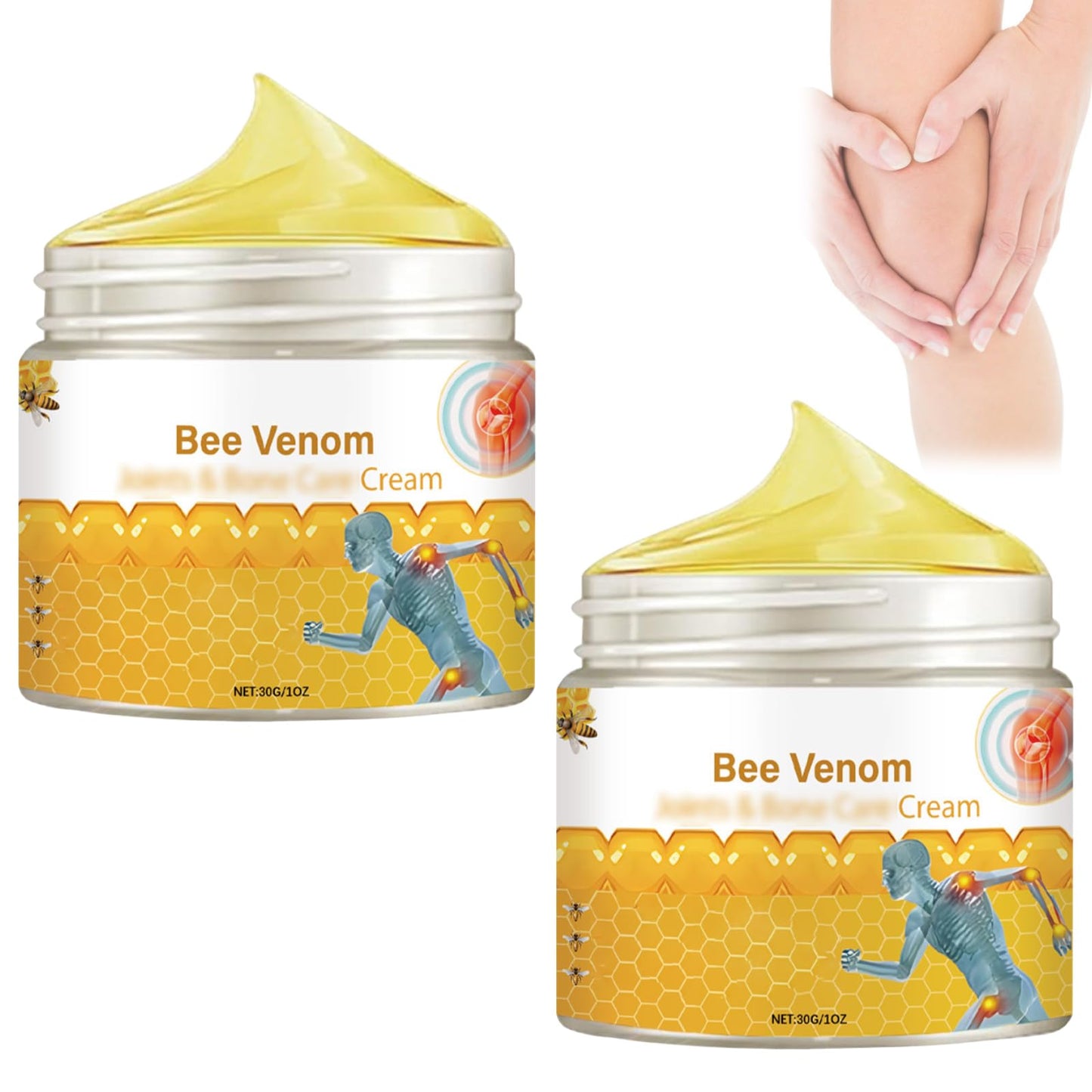 OSFRIAGE Bee Venom Joint Gel, Bee Venom Cream,Bee Venom Joint and Bone Cream for Back, Knee, Hands, Neck, Feet -30ML (2PCS)