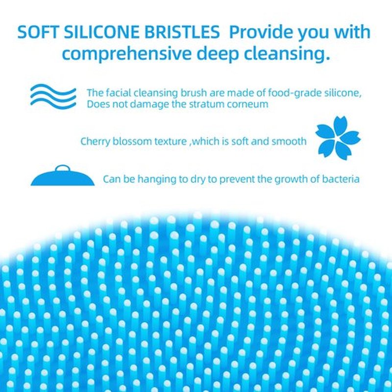 VWMYQ 2 Pack Silicone Face Scrubber for Men and Women Facial Cleansing Brush Silicone Face Wash Brush Manual Waterproof Cleansing Skin Care Face Brushes for Cleansing and Exfoliating (Blue_Pink)