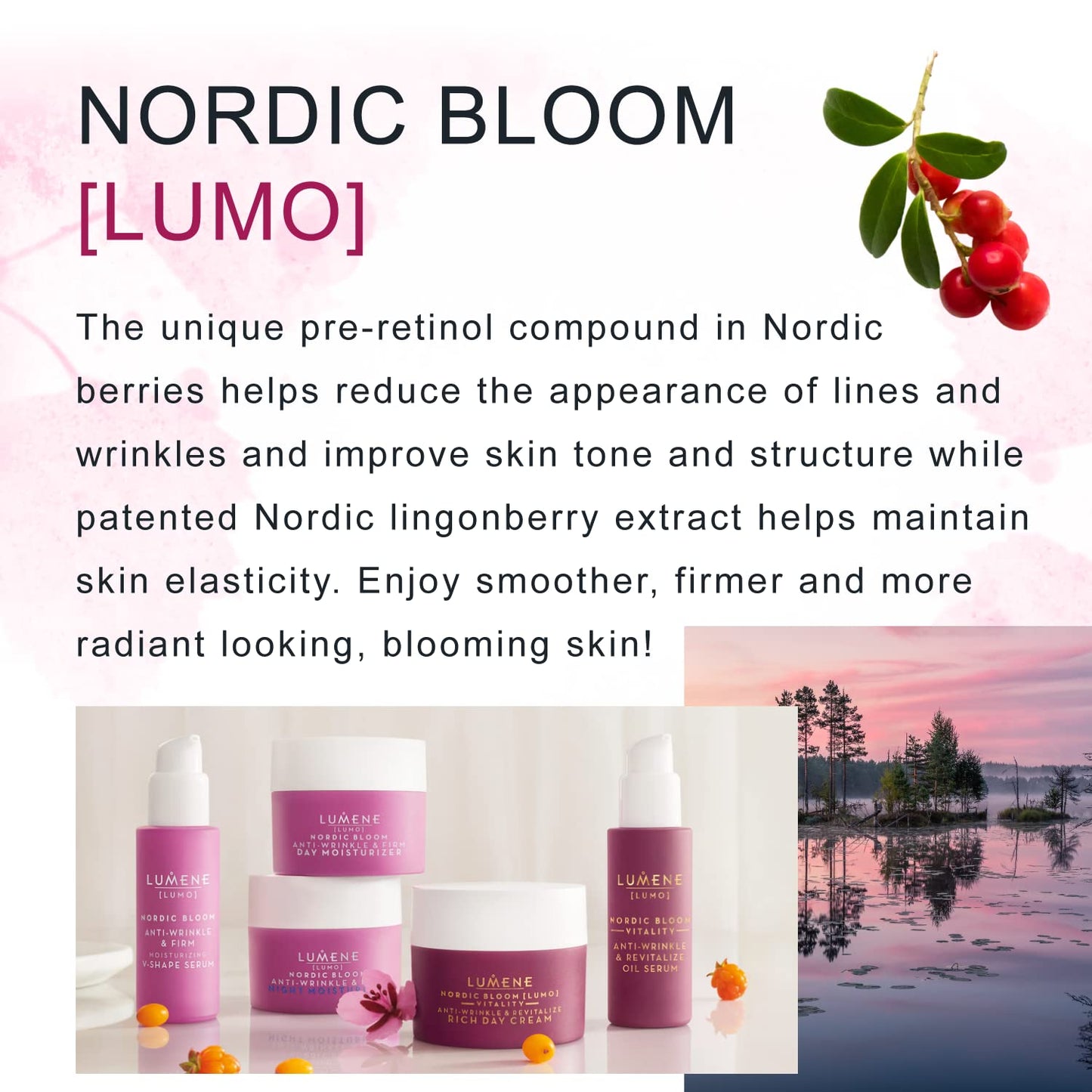 Lumene Nordic Bloom Anti-Wrinkle Firming Moisturizing Eye Cream 0.5 fl oz