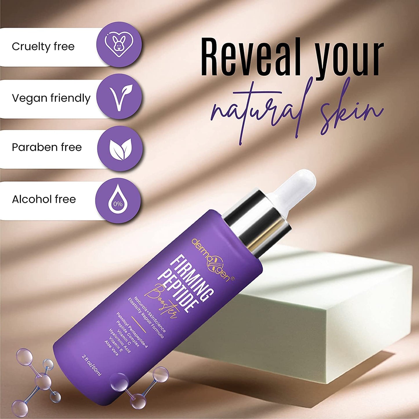 DERMAXGEN - Peptide Complex Serum + MATRIXYL 3000 ORGANIC HYALURONIC - Powerful Triple Combination Serum Anti Aging & Wrinkles - Heals and Repairs Skin Set - 2 FL OZ