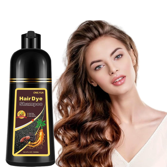 Instant Hair Color Shampoo, Natural Brown Hair Dye Shampoo 3 in 1 for Men & Women, Long Lasting Para Canas, Easy to Use Brown Hair Shampoo (cherry brown)
