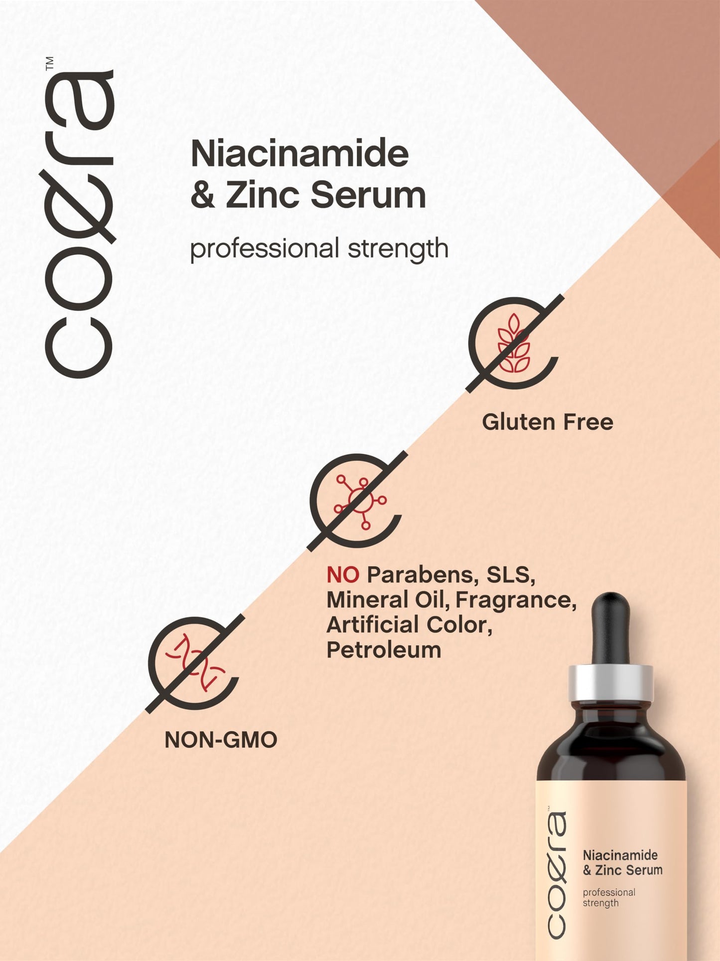 Coera Niacinamide Serum with Zinc | 4 fl oz | Moisturizer for Face and Skin