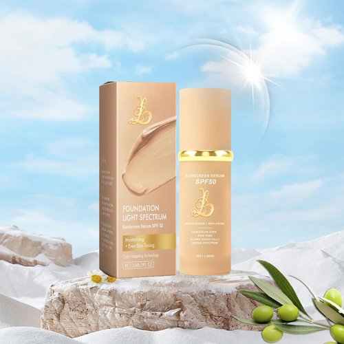 Bionic 4-in-1 Foundation Light/Medium Spectrum, Mimicking Nature Skin Foundation, Full Coverage Concealer,Waterproof SPF 50, (Medium, Spectrum)