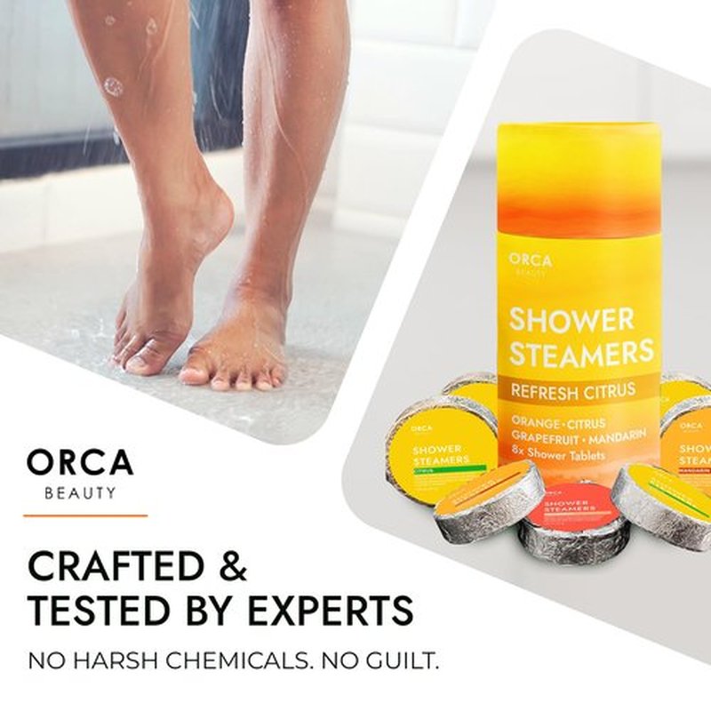 Shower Steamers Aromatherapy - Relaxation Gifts for Women, Shower Bombs, Unique Spa Gifts Shower Tablets, Stocking Stuffers for Women & Men (Citrus Scent 8PC)