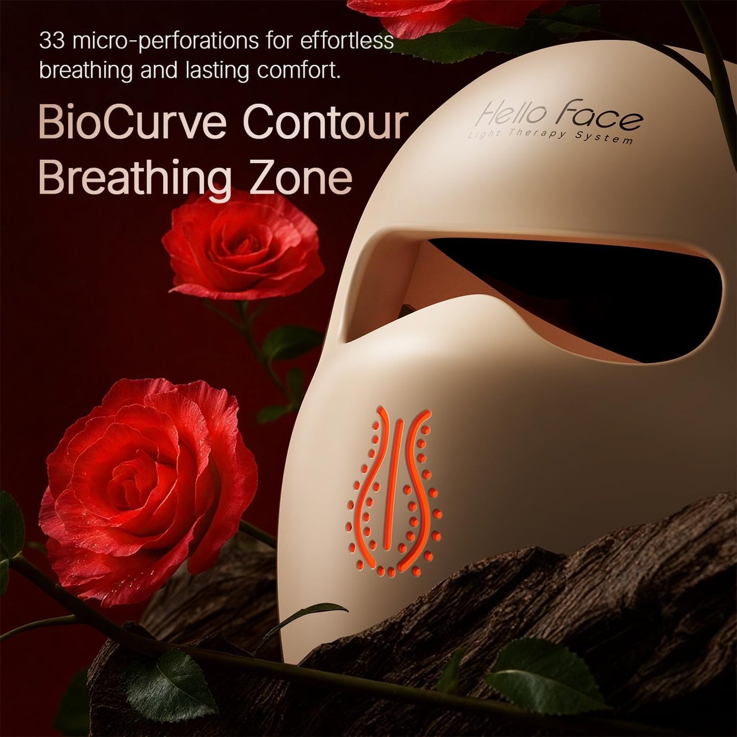 Hello Face 4D Red Light Therapy Mask for Face, 311 LEDs 850nm Infrared Long Light Waves Led Face Mask Light Therapy for Photons Tech, Silicone Skin Improvement for Women with Rechargeable Remote