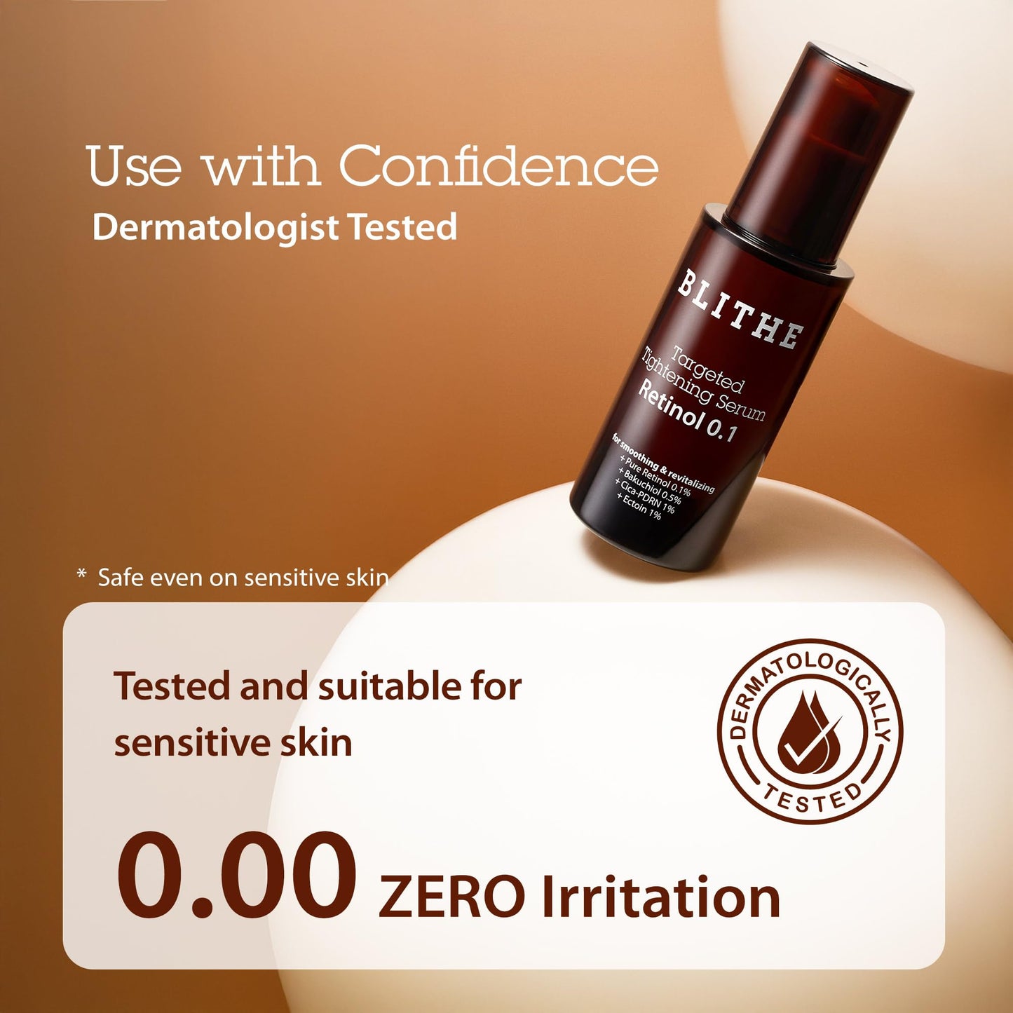 BLITHE Targeted Tightening Retinol 0.1 Serum, Wrinkle and Firm Concentrated Care, Formulated with Pure Retinol 0.1%, 1.0 fl oz