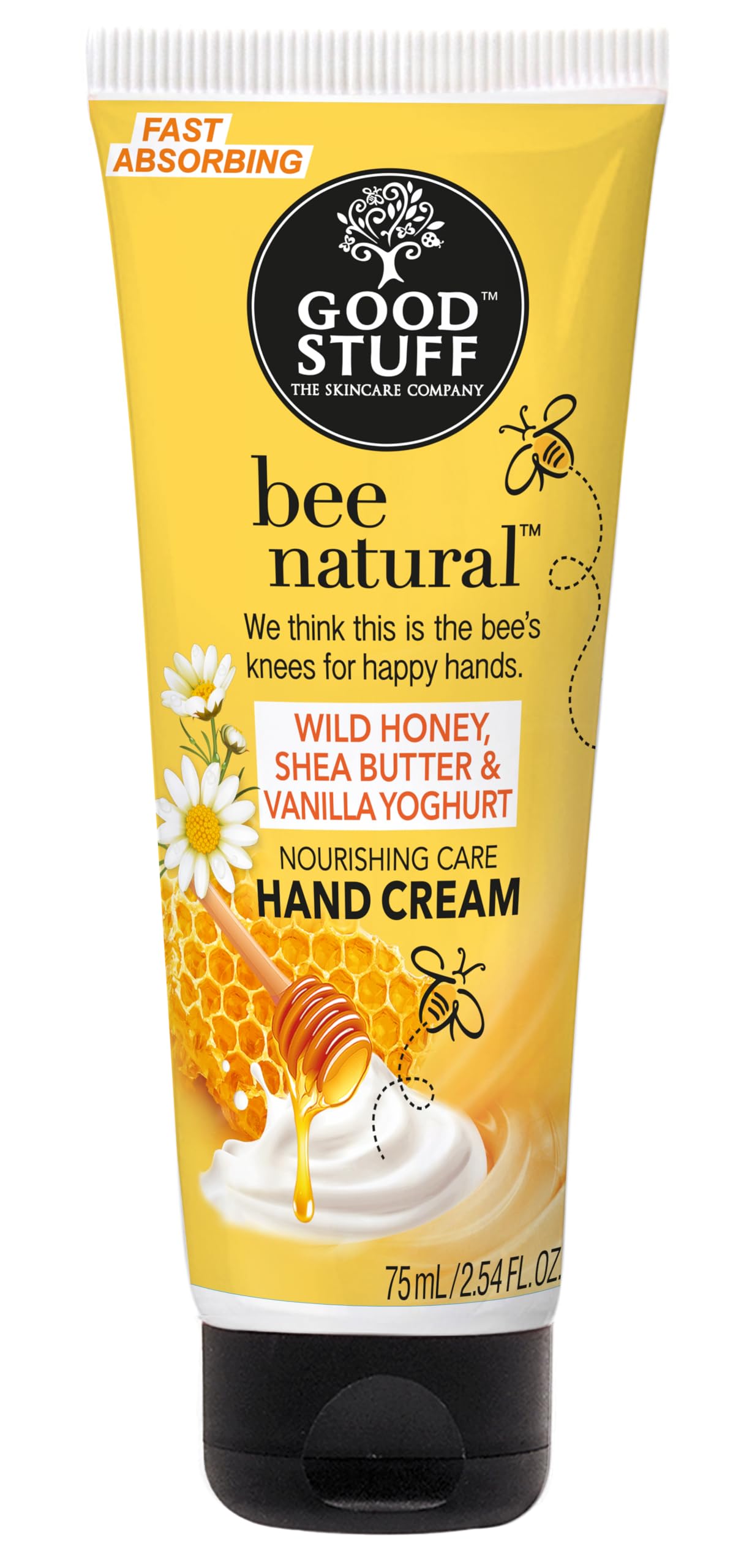 Good Stuff Bee Natural Nourishing Dry Skin Hand Cream with Wild honey and Shea butter 2.5 Fl Oz