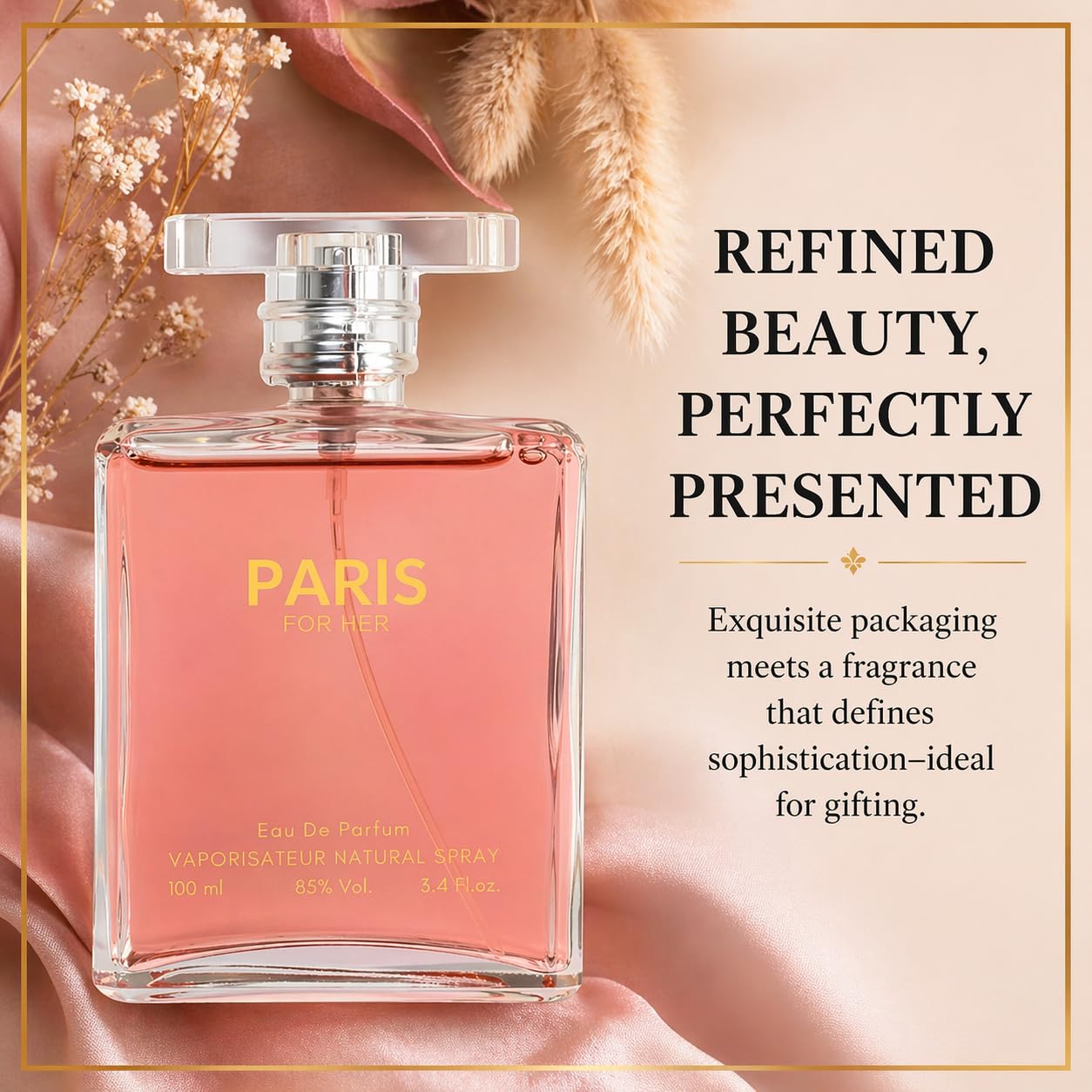 Sandora Fragrances Perfume for Women – INSPIRED by A WORLD RENOWNED WOMEN'S PERFUME – Orange, Jasmine, Patchouli, Vanilla – Elegant, Floral, Fresh, Long-Lasting Eau De Parfum 3.4 fl oz