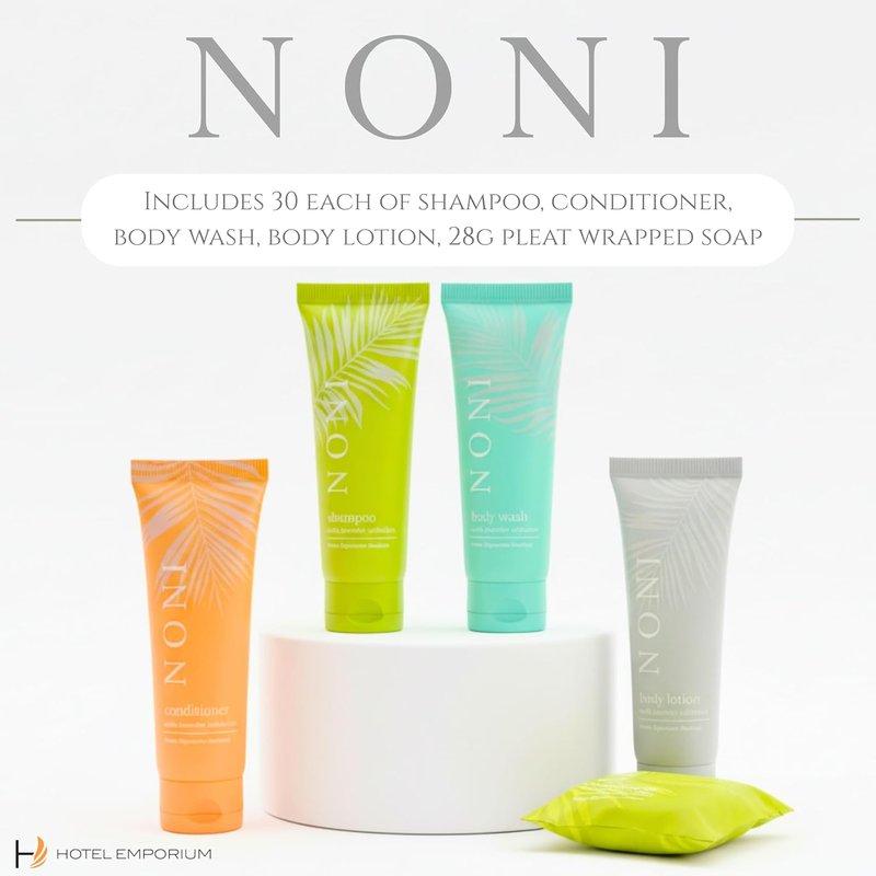 Travel Size Mini Shampoo and Conditioner Set - 150 Piece Hotel Toiletries | Paraben-Free Body Wash, Lotion & Soap for Guests