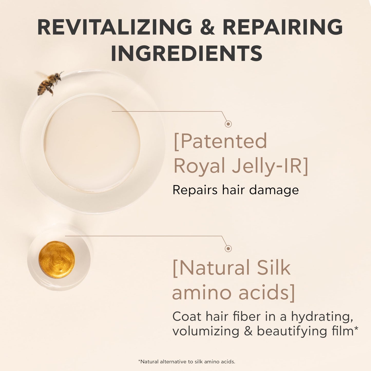 Apivita Royal Jelly Elixir Revitalizing Shampoo, enriched with patented Royal Jelly-IR and natural silk amino acids, It strengthens and revitalizes hair & scalp