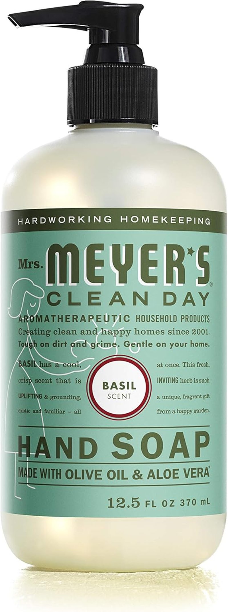 MRS. MEYER'S CLEAN DAY Hand Soap - Essential Oils & Basil Scent | 12.5 Fl. Oz