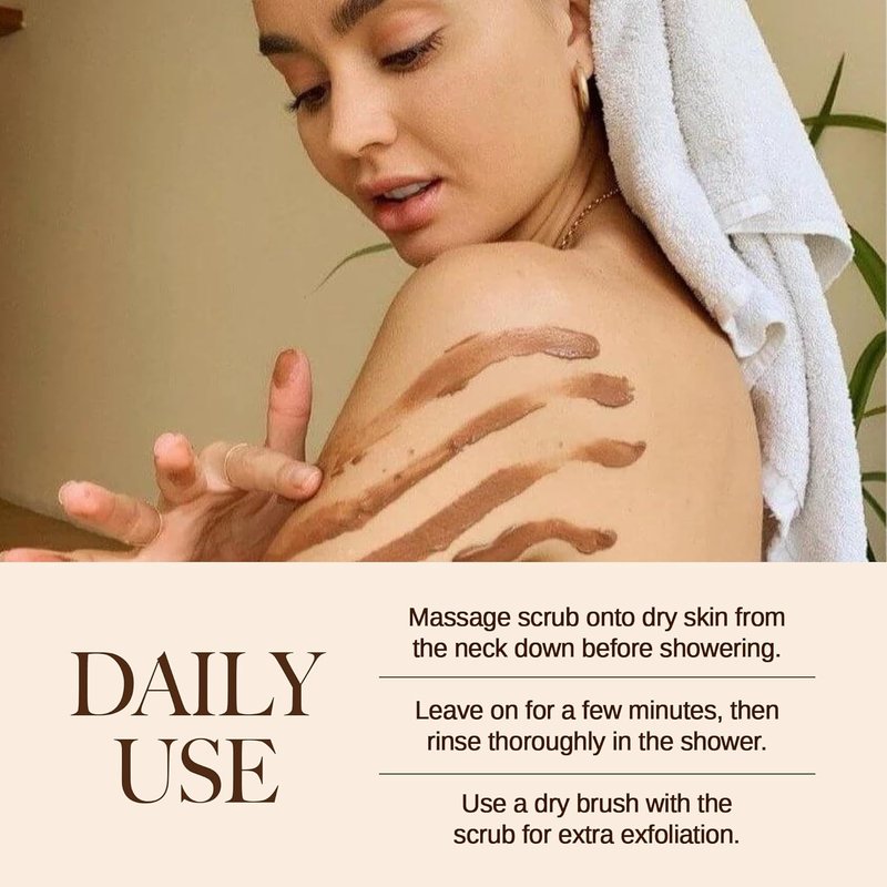 Whiskey Cacao Body Scrub - Exfoliating Dry Skin Treatment with Nourishing Oils | 5.07 oz