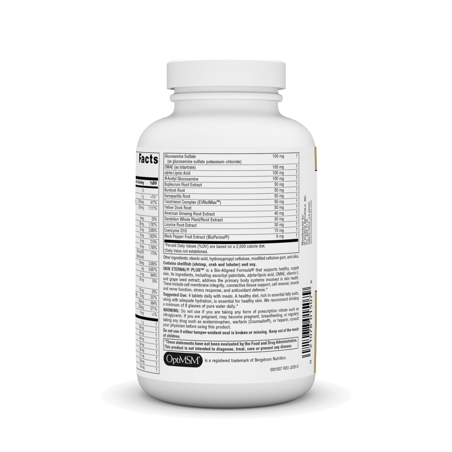 Source Naturals Skin Eternal Plus, with C Ester, DMAE, & Lipoic Acid - 120 Tablets