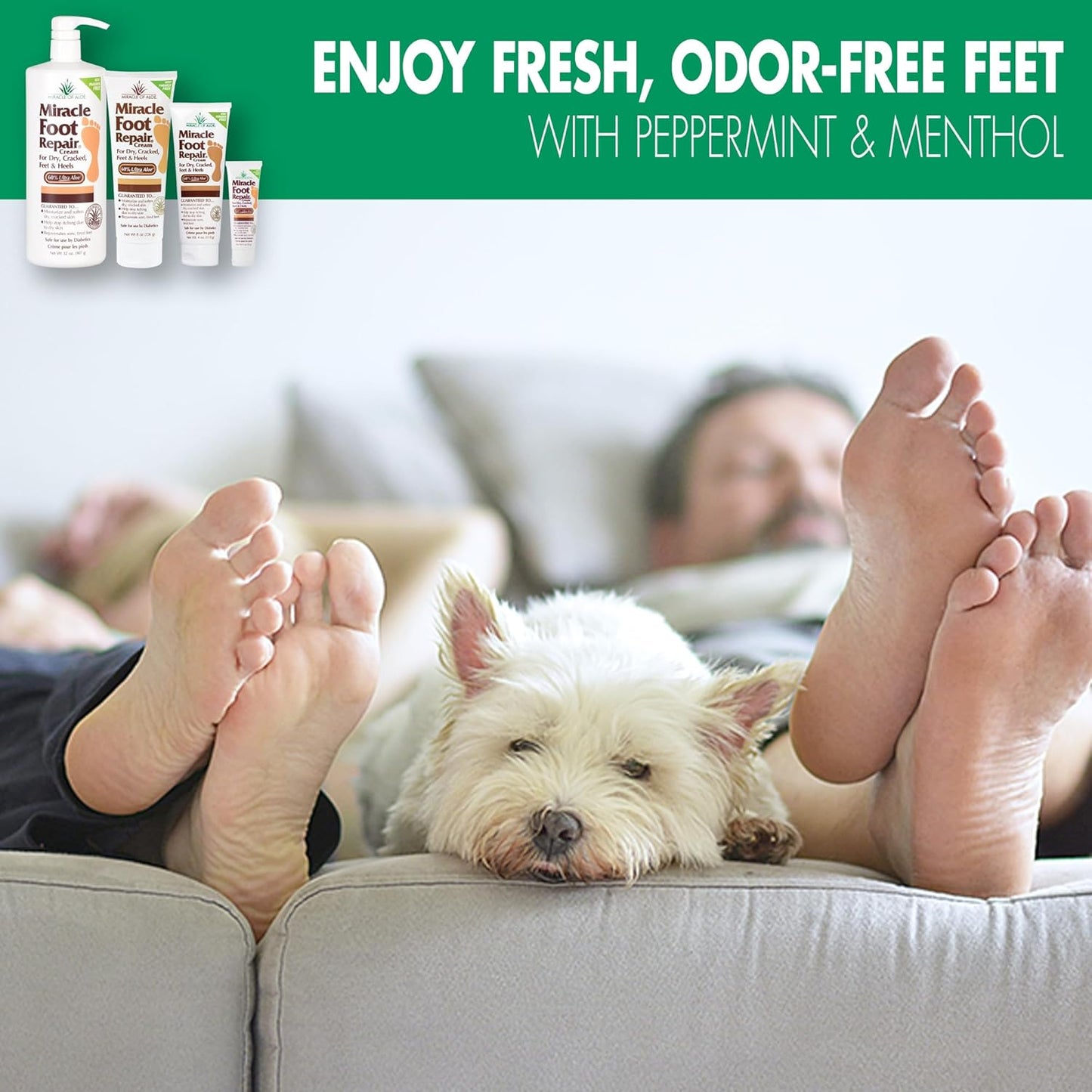 Miracle Foot Repair Cream (1 oz / 12 Pack) Repairs Dry Cracked Heels and Feet, 60% Pure Ultra Aloe Moisturizes, Softens, and Repairs