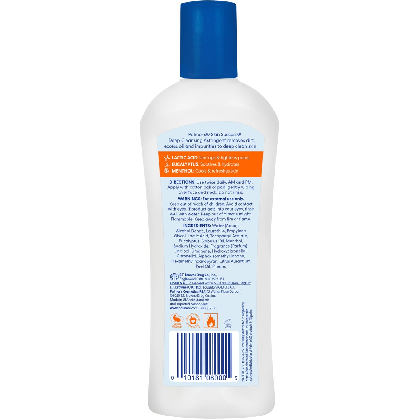 Palmer's Skin Success Deep Cleansing Facial Astringent With Vitamin E, 8.5 Ounce (Pack of 4) - Packaging May Vary