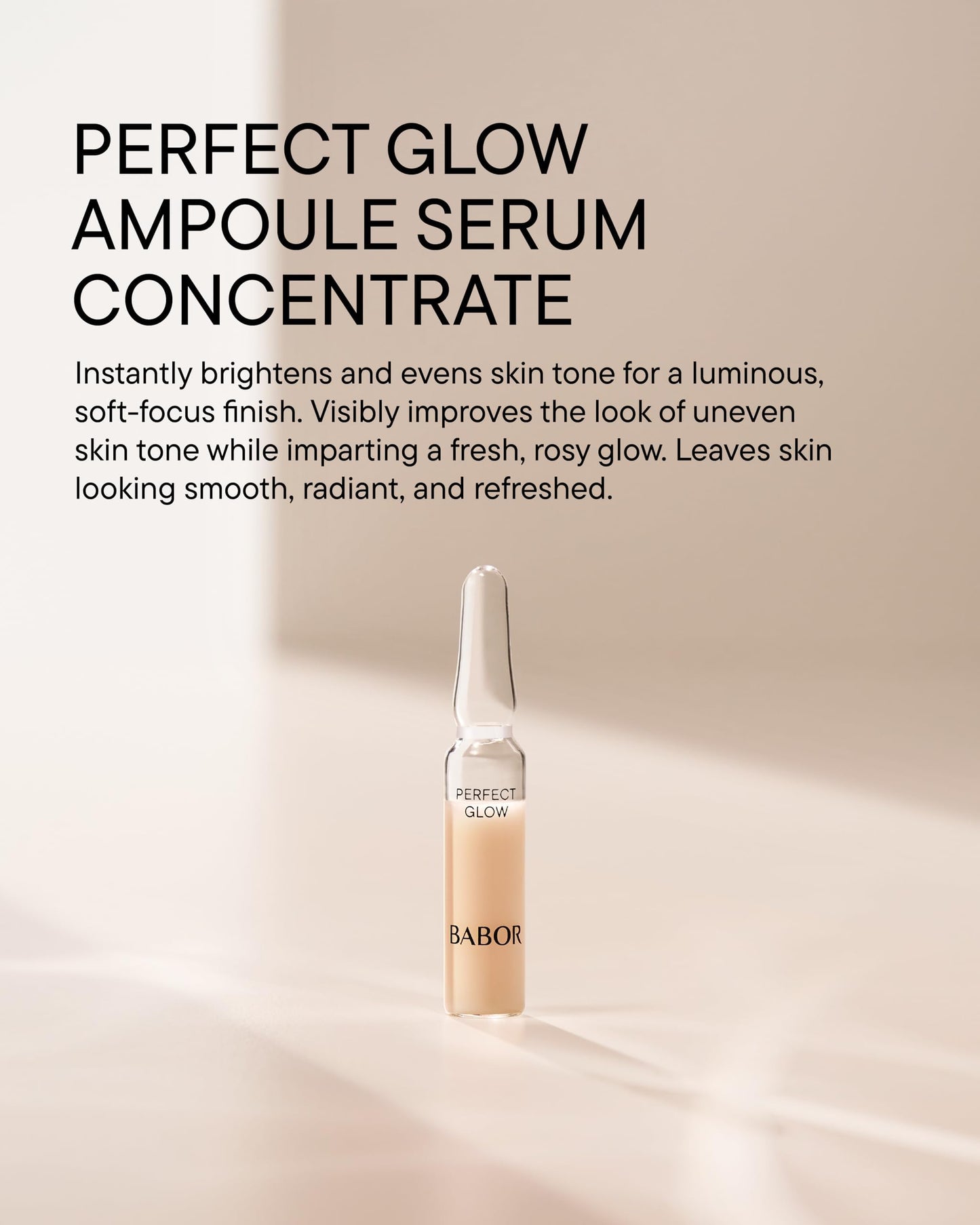 BABOR Perfect Glow Ampoule Serum, Radiance Face Serum, 7 x 2 ml