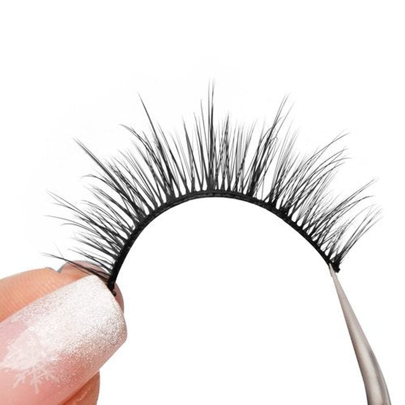 False Eyelashes Natural Look 7 Pairs 3D Faux Mink Lashes Onlyall Short Fake Eye Lashes Pack for Small Eyes 13mm A01