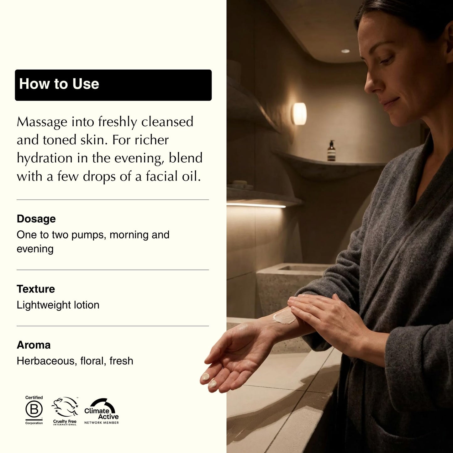 Aesop Parsley Seed Anti-Oxidant Moisturizer – Lightweight, Fast-Absorbing Face Moisturizer for Normal, Dry & Combination Skin – Hydrating Cream with White Tea, Aloe & Willowherb | 60 ml / 2.1 oz