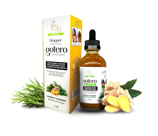 Organic Dropper Extra Strong Hair Treatment - Stop Hair Loss, Stimulate Growth & Treat Dandruff | Rosemary & Ginger, 4oz