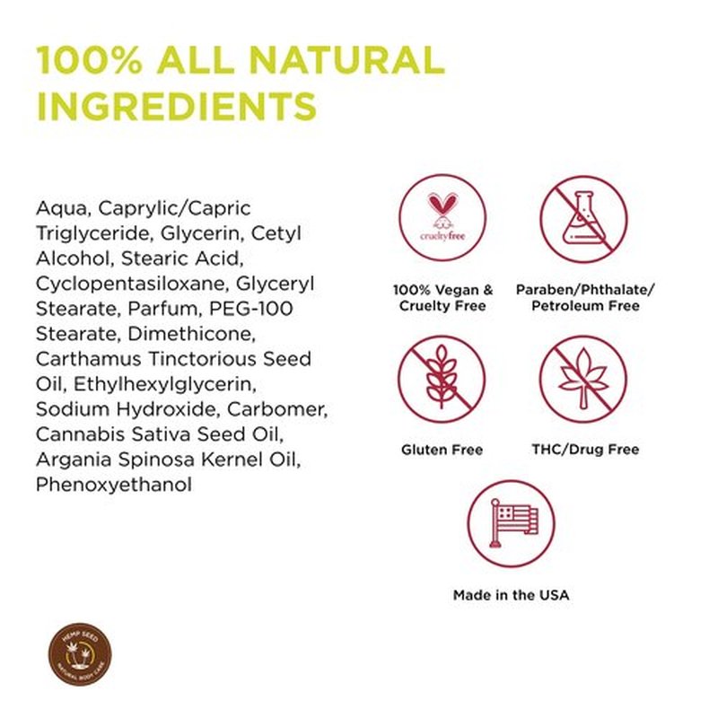 Hemp Seed Hand & Body Lotion, Dreamsicle Scent - 16 oz. - Soothe Dry Skin - Argan Oil, Hemp Seed Oil - Light, Non-Greasy Formula - Vegan & Cruelty Free