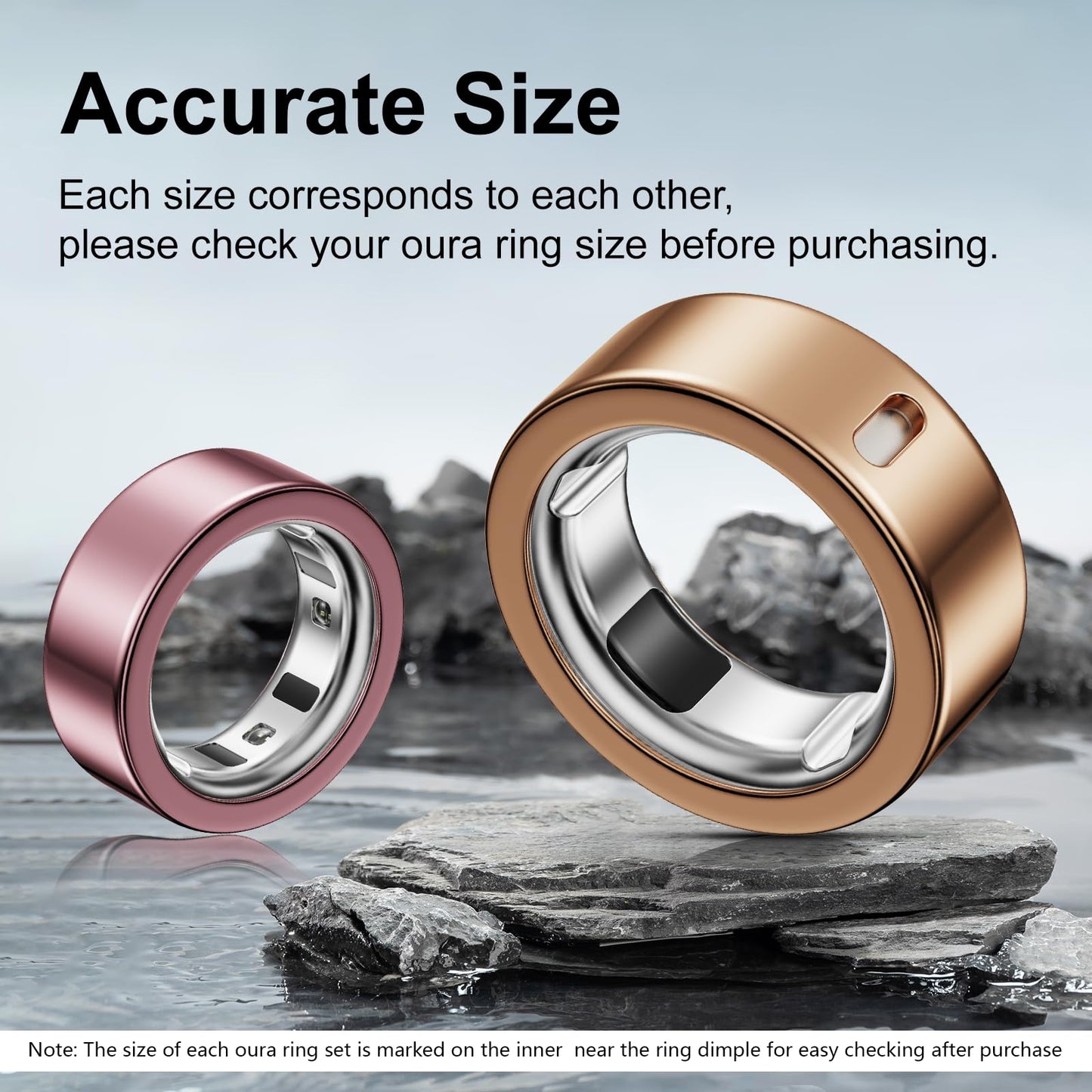Hexasider 5 Pack Covers Compatible with Oura Ring 4/Oura Ring 3-Size 8