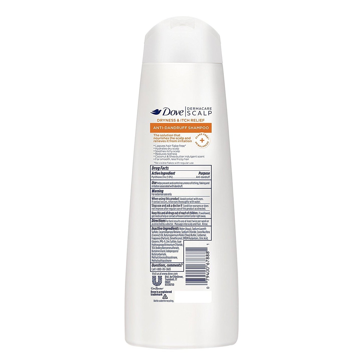 Dove DermaCare Scalp Dryness & Itch Relief Conditioner 12 oz (Pack of 4)