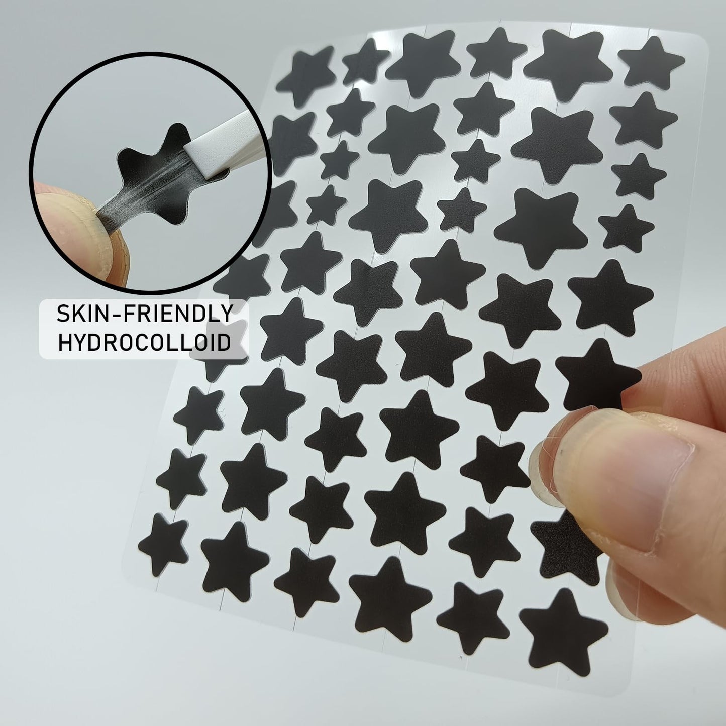 ZHAOLIESM 306 Counts Black Star Pimple Patches for Face, Hydrocolloid Star Acne Patches Refill, Cute Zit Covers for Face, Spot Stickers with Tea Tree, Salicylic Acid and Cica Oil