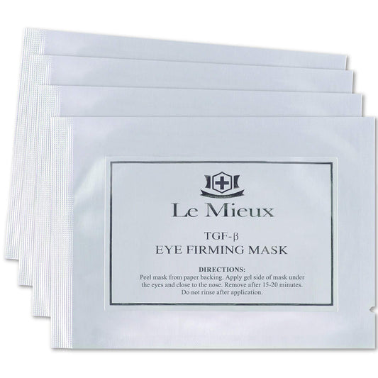 Le Mieux TGF-B Eye Firming Mask - Triple Growth Factor Eye Patches for Puffiness & Dark Circles (4 Masks)