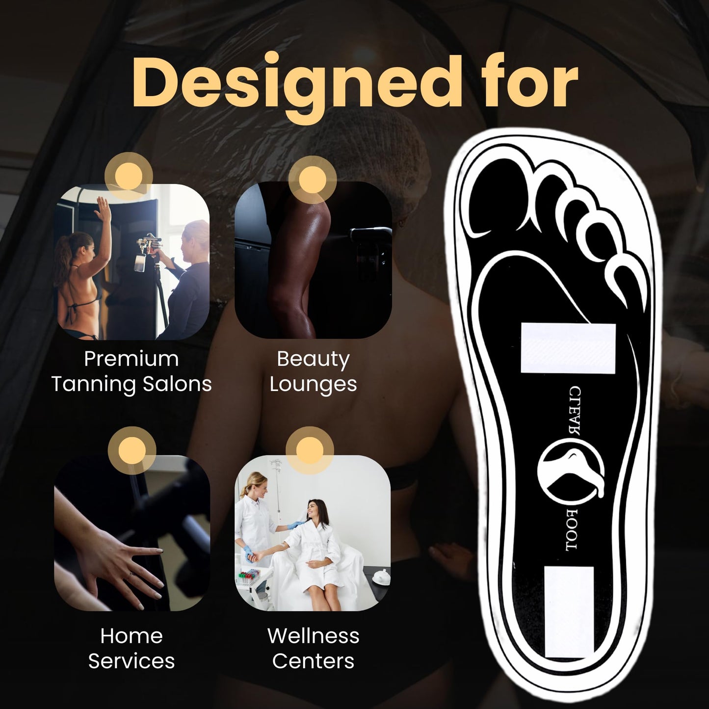 25Pairs(50Feets) Disposable Stick Spray Tanning Feet Pads Perfect for preventing spray tan solution,Deluxe & Hygienic Spray Tan Feet Pads-Ideal for Salons and Spas or Home,Easy to Apply