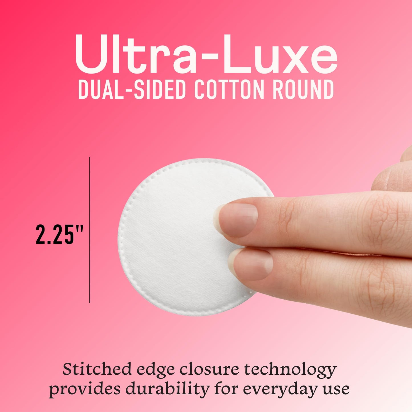 Swisspers Smooth Moves Ultra-Luxe Premium Cotton Rounds - 100 Count (Pack of 1) - Hypoallergenic Makeup Remover Pads for Sensitive Skin, USA Made, Vegan, Lint-Free, Paraben Free