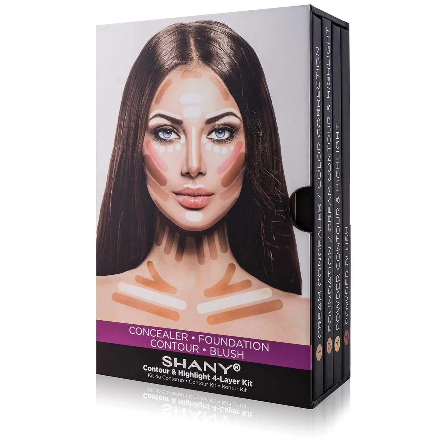 SHANY The Mini Masterpiece 6 Layers Makeup Foundation, Concealer, Camouflage, Contour, Blush and Face Cosmetics Sets - 6 Make up Kits Palettes