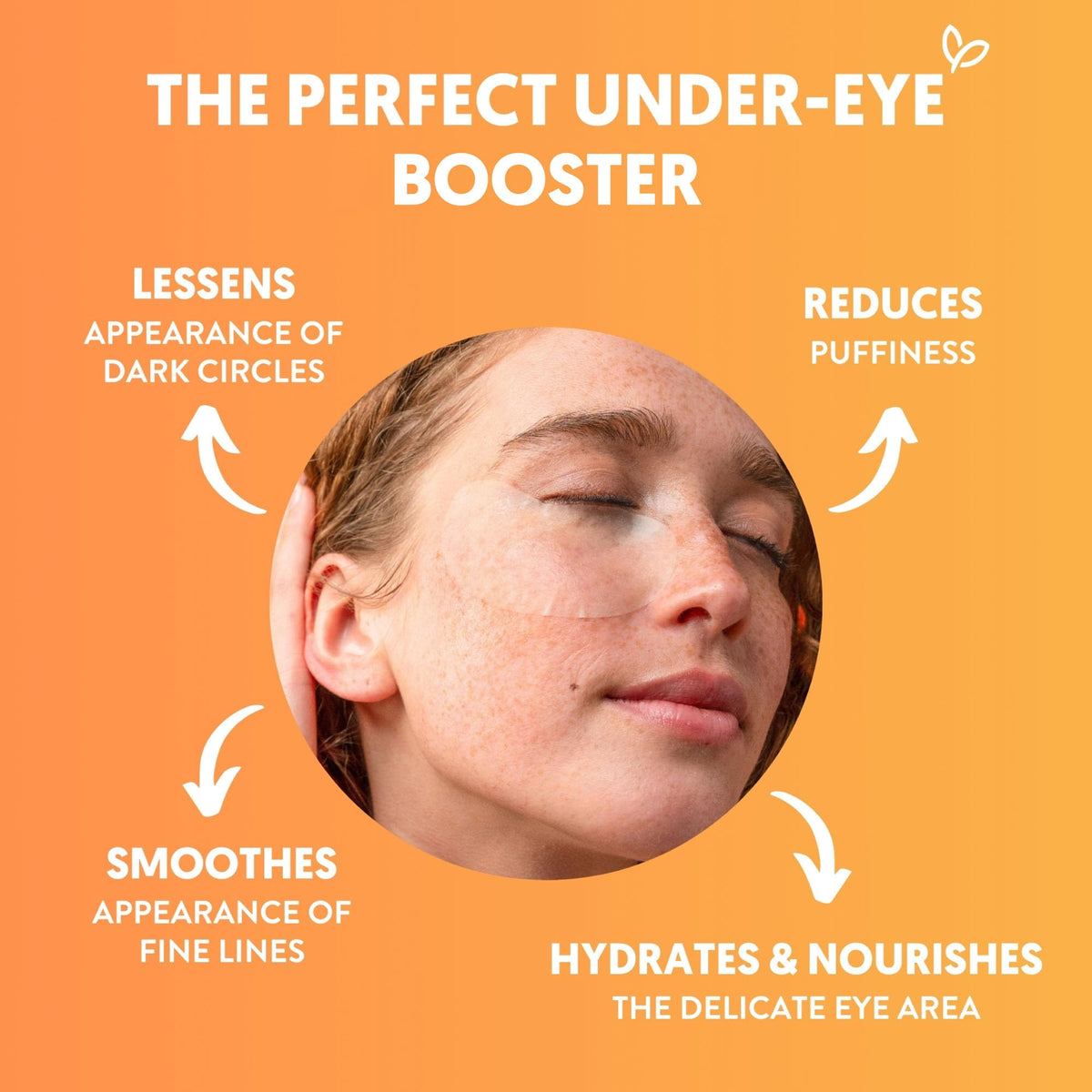 By Nature Vitamin C + Caffeine + Hydrating Under Eye Mask Patches - Energizing + Replenishing Eye Patches for Dark Circles - Skincare from New Zealand - Under Eye Patches - 5 Pairs