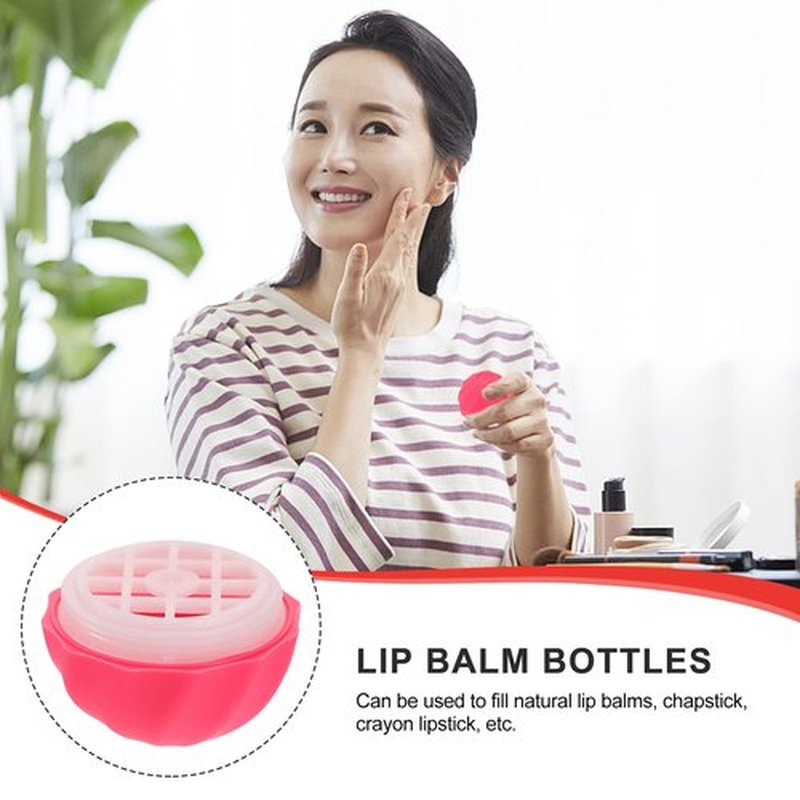 Beavorty 20 pcs Gloss Rosy for Lid Tubes Storage Charging Holders Cap Cream Lipstick Dispenser Lipgloss Ball Refillable Empty Cosmetic Screw Sphere Travel Balm Containers