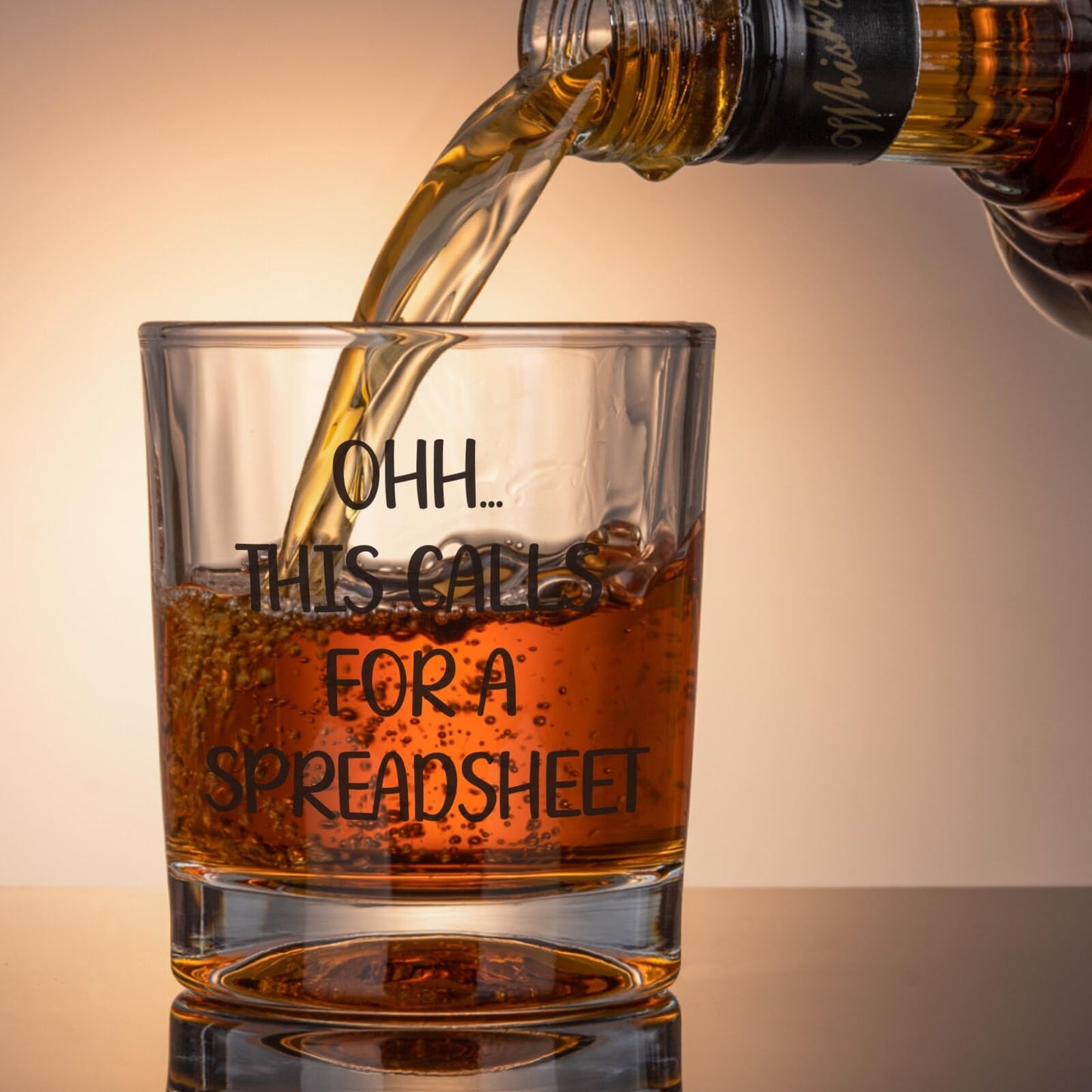 Oh This Calls For A Spreadsheet Whiskey Glass- Funny Accountant Excel Gifts, Funny White Elephant Gifts Bourbon Glass for Men Coworker, Christmas Gag Spreadsheet Gift for Accountants Data Analyst